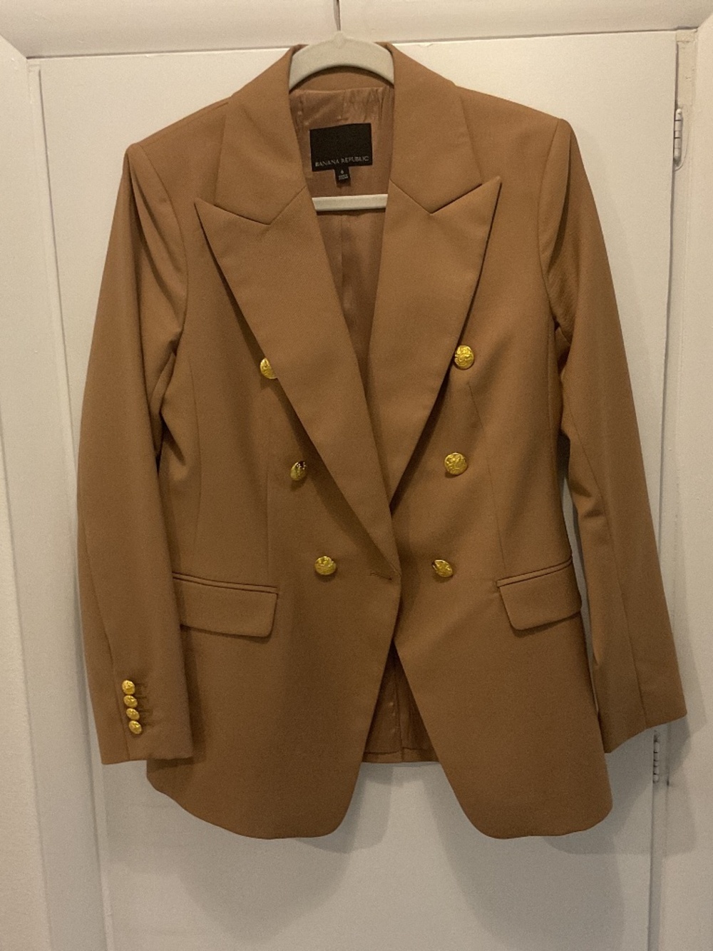Banana Republic, Size 6, Camel, Double Breasted Blazer